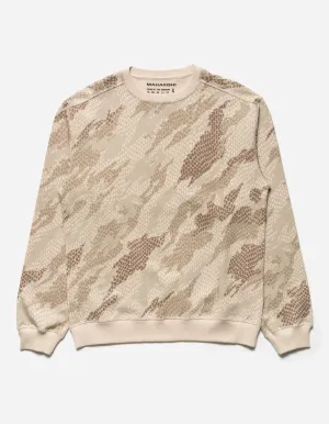 5067 Organic Camo Crew Sweat Desert