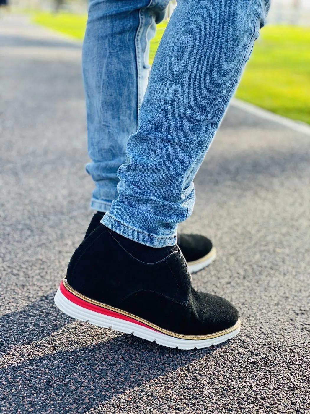 CALTO - Y4222 - 3.2 Inches Taller (Nubuck Black)