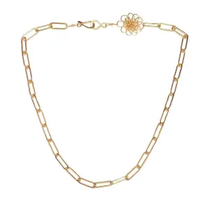 Casandra Collections 14k gold filled paper clip chain