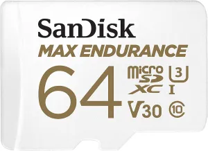 [CLEARANCE] SanDisk MAX ENDURANCE microSD Card U3, V30, 4K UHD SDXC Class 10, 100mb/s and 40mb/s Read and Write Speed with Adapter (64GB, 128GB, 256GB)
