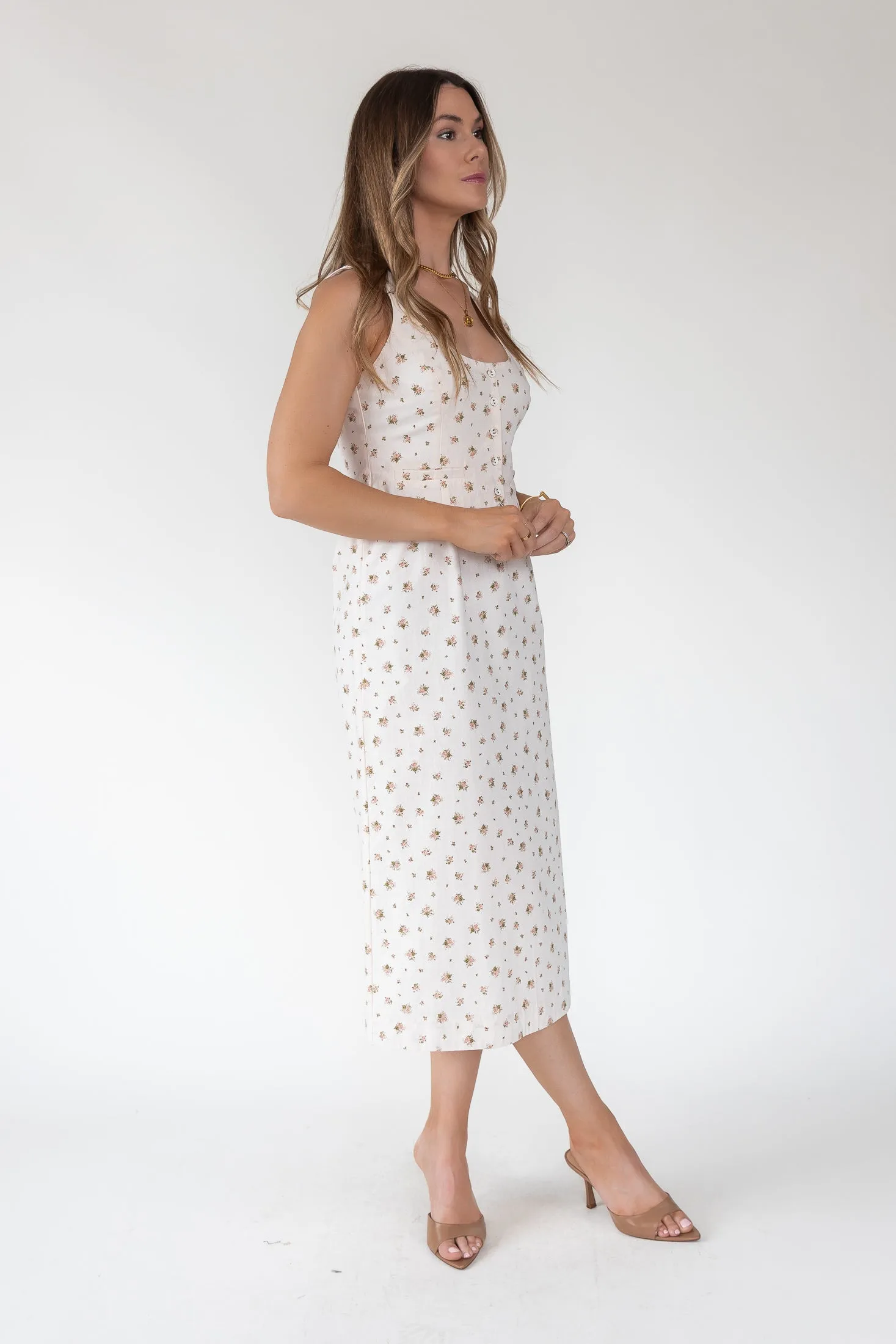 Daisyfield Pink Vest Midi Dress