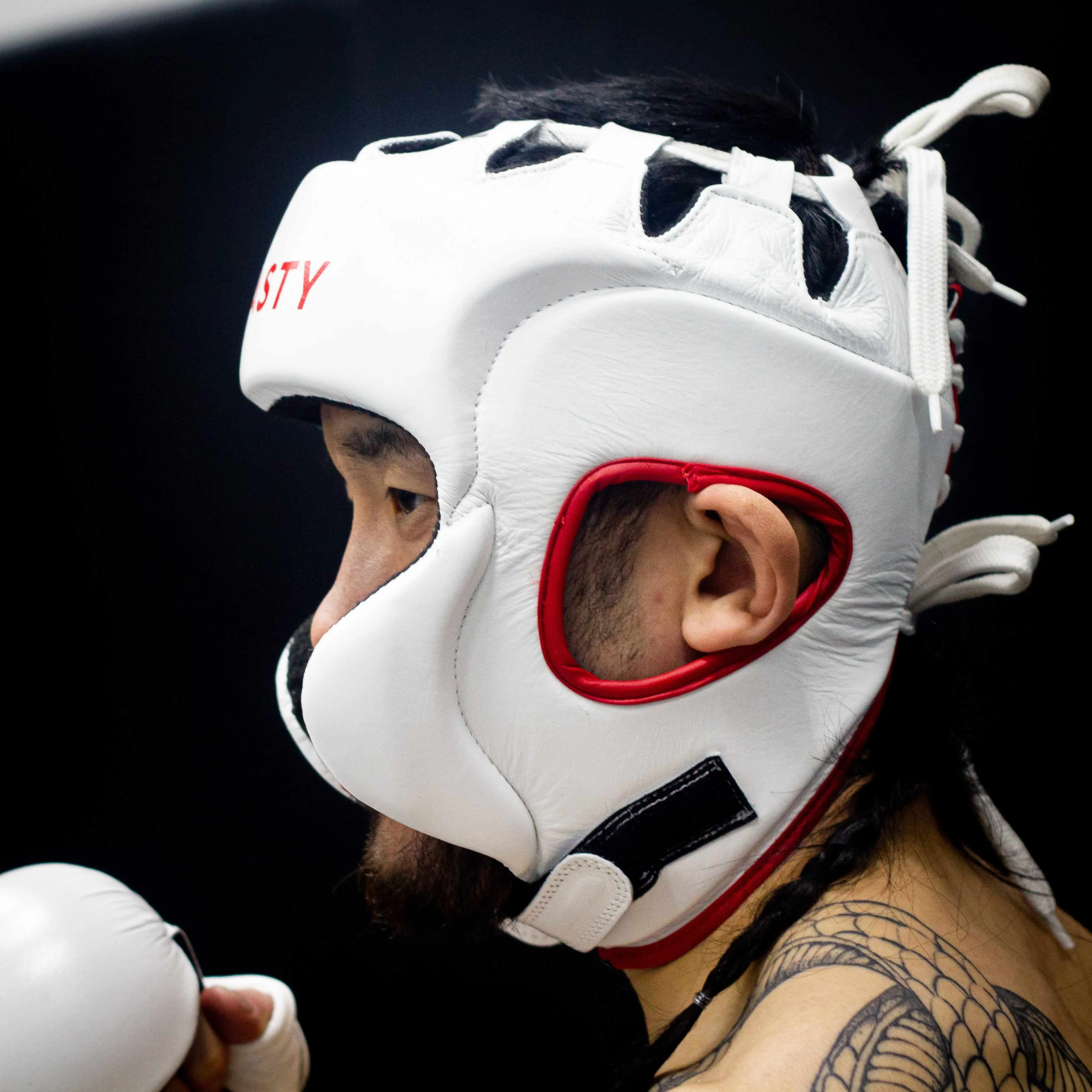 Dynasty Ultralight Pro MMA Headgear (Matte Black / Gold)