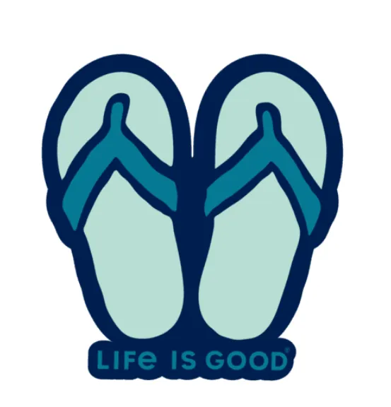 Flip Flops Die Cut Sticker
