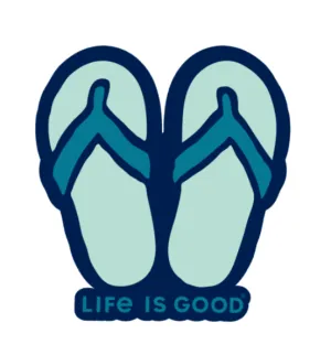 Flip Flops Die Cut Sticker