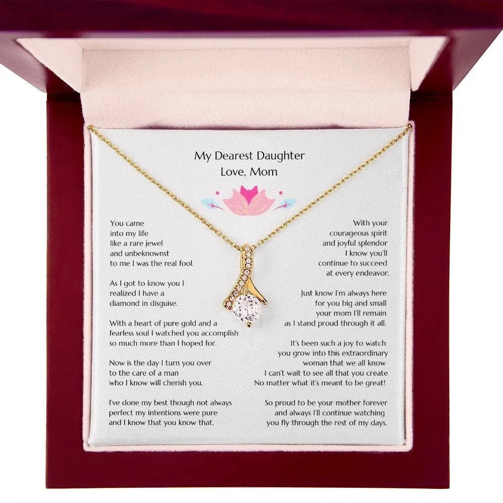 Gift for Bride, Necklace for Bride, Mom To Daughter Wedding, Alluring Beauty, Gift from Mom, Gift from Mother of the Bride, Bridal Gift