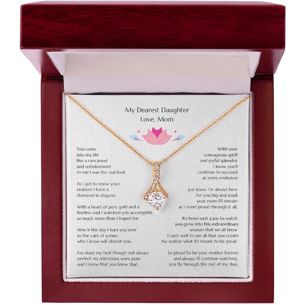 Gift for Bride, Necklace for Bride, Mom To Daughter Wedding, Alluring Beauty, Gift from Mom, Gift from Mother of the Bride, Bridal Gift