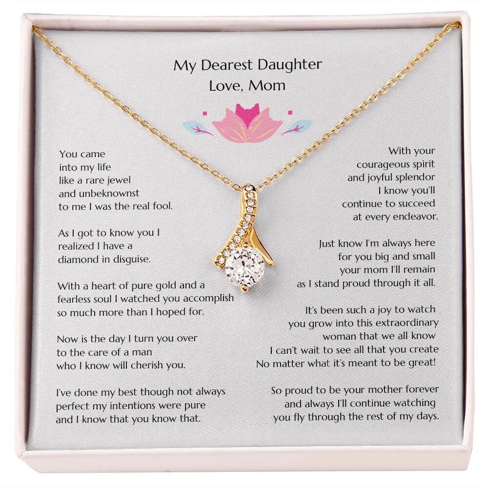 Gift for Bride, Necklace for Bride, Mom To Daughter Wedding, Alluring Beauty, Gift from Mom, Gift from Mother of the Bride, Bridal Gift