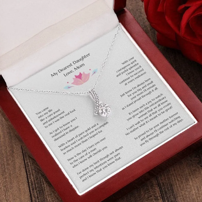 Gift for Bride, Necklace for Bride, Mom To Daughter Wedding, Alluring Beauty, Gift from Mom, Gift from Mother of the Bride, Bridal Gift