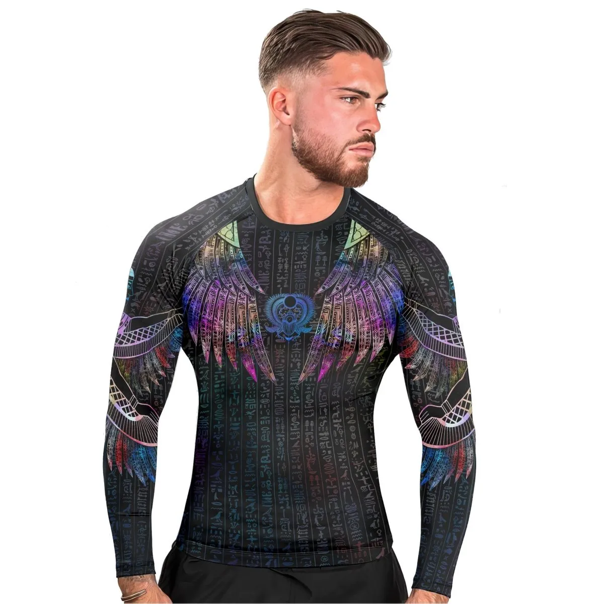 Goddess Of Motherly Love Aset Men's Long Sleeve Rash Guard