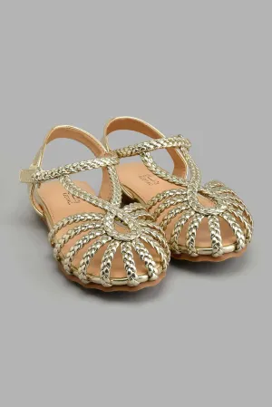 Gold Braided Fisherman Sandal