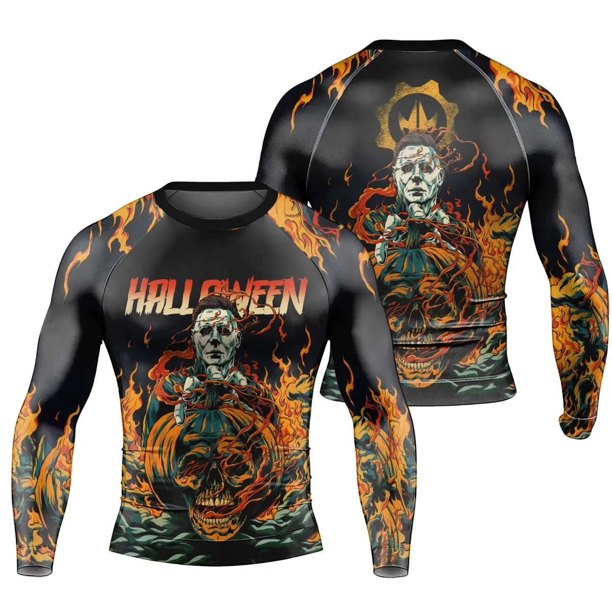 Halloween Michael Myers Return Men's Long Sleeve Rash Guard