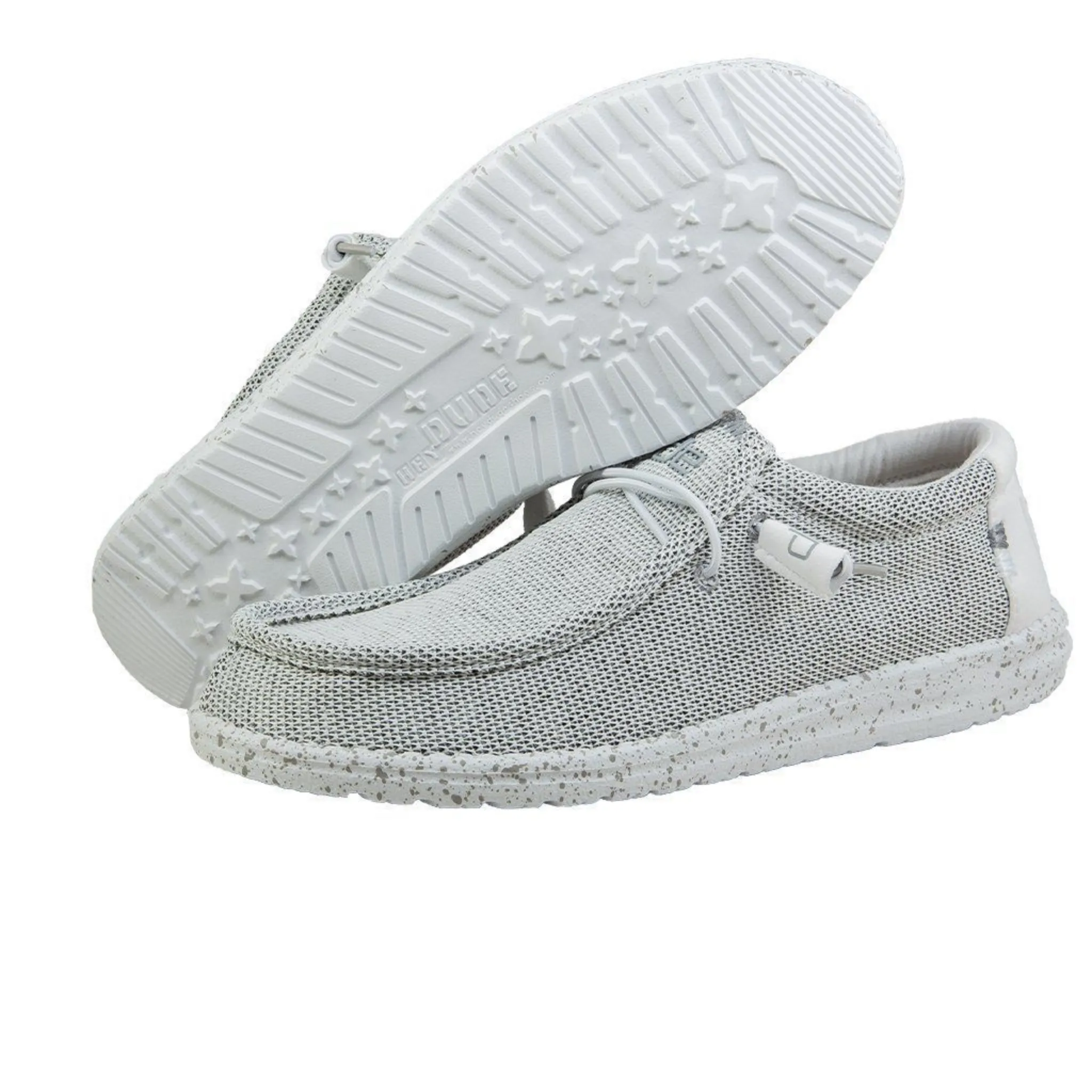 HEY DUDE MEN'S WALLY SOX STONE WHITE - 400191KA