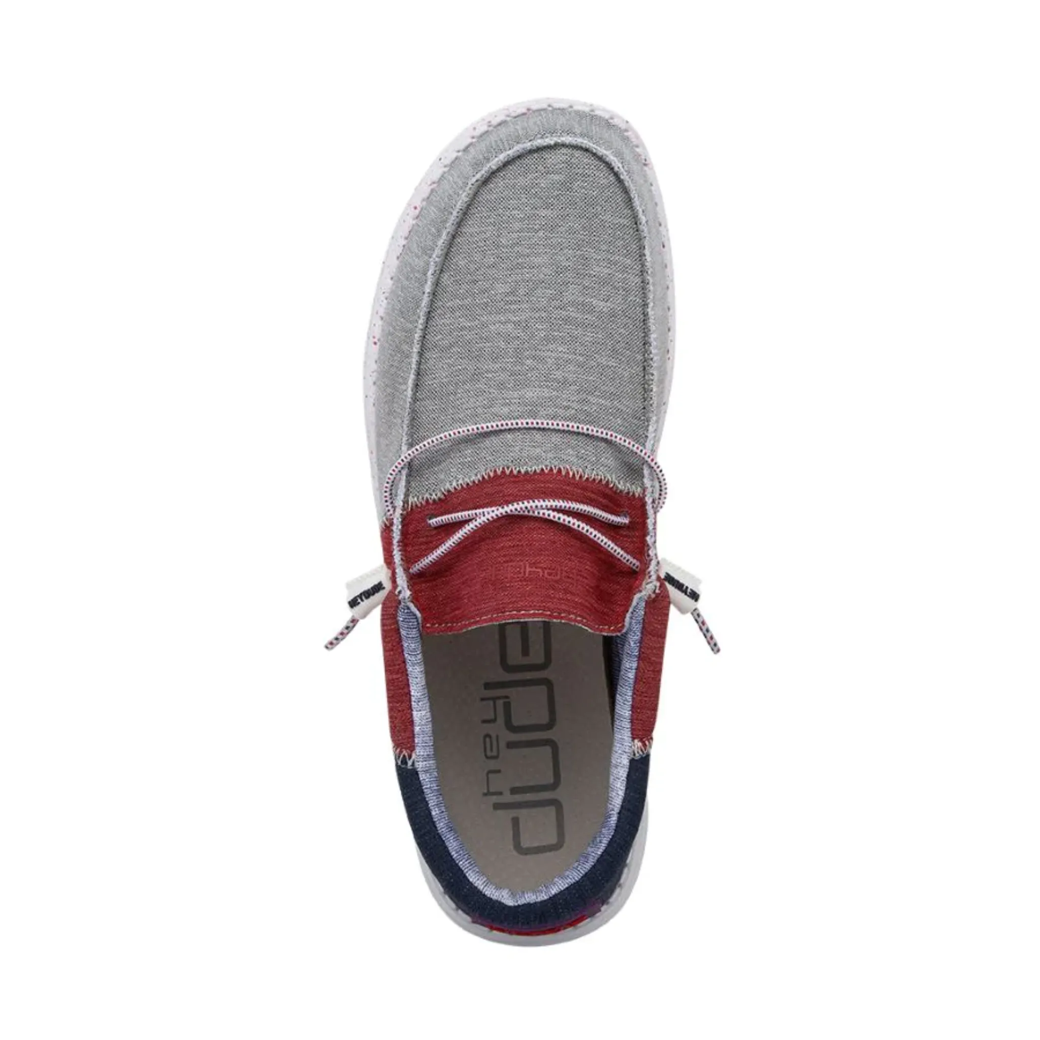 HEY DUDE MEN'S WALLY SOX TRI FANS RED WHITE BLUE  - 112560233