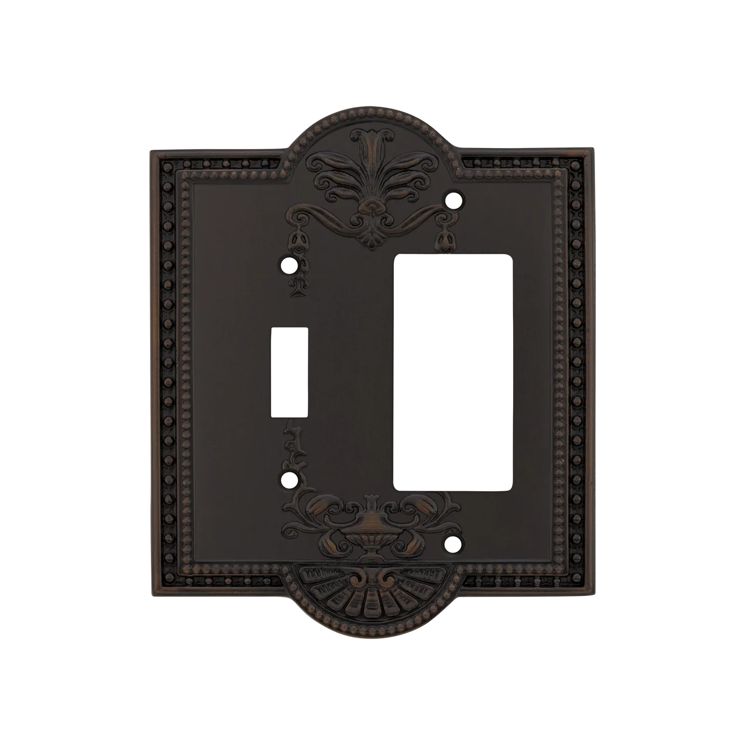 Meadows Switch Plate with Toggle and Rocker in Timeless Bronze