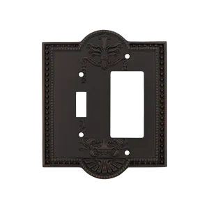 Meadows Switch Plate with Toggle and Rocker in Timeless Bronze