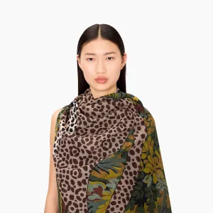 Mike Khaki Oblong Scarf