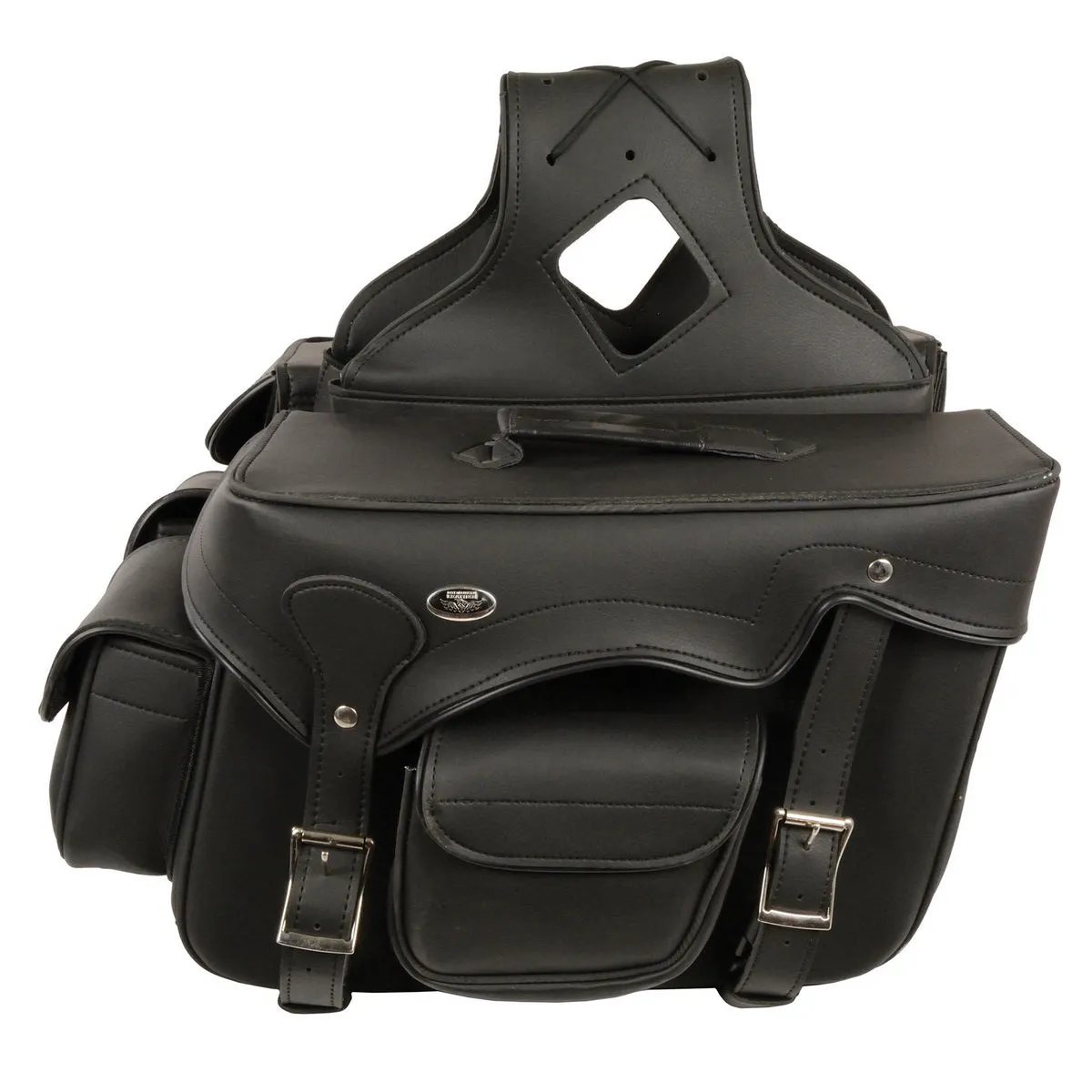 Milwaukee Leather SH66602 Zip-Off Double Pocket PVC Throw Over