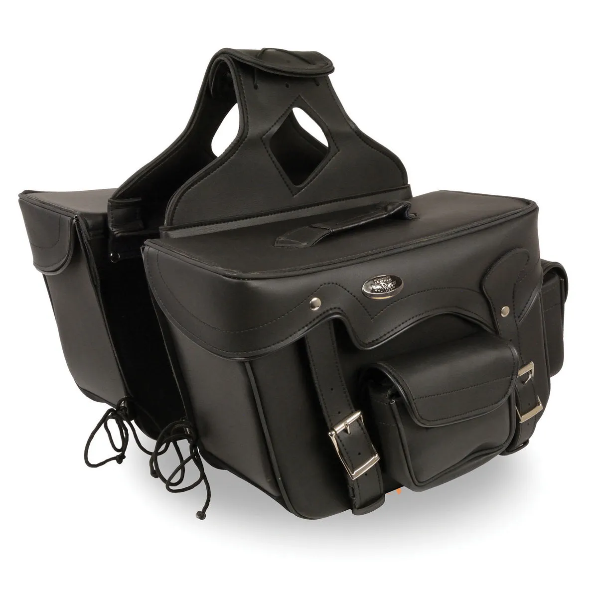 Milwaukee Leather SH66602 Zip-Off Double Pocket PVC Throw Over