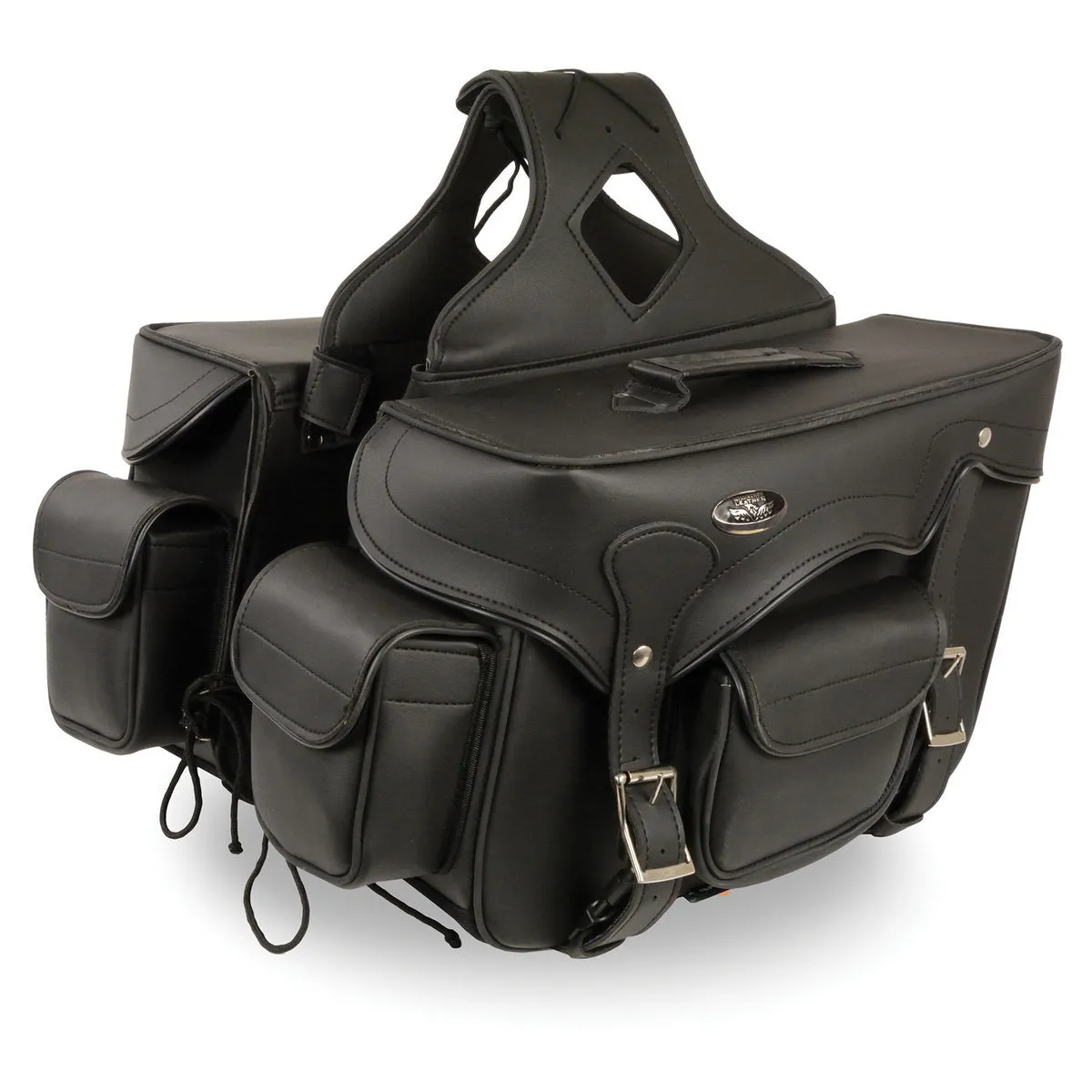 Milwaukee Leather SH66602 Zip-Off Double Pocket PVC Throw Over
