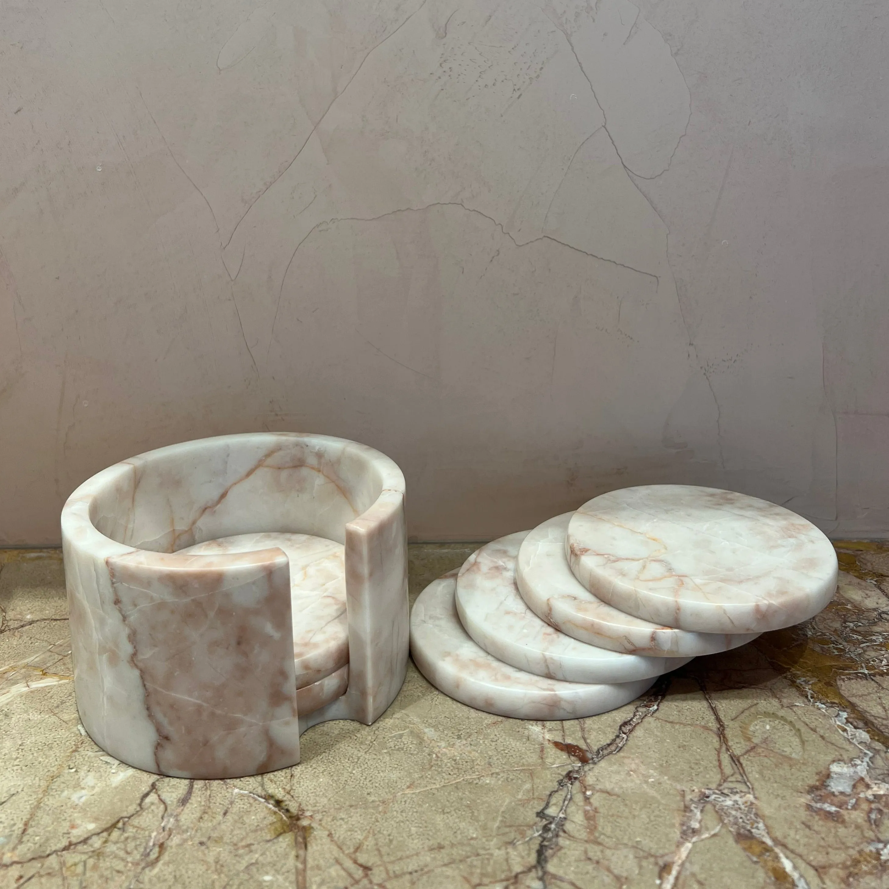 Pink Marble Coasters