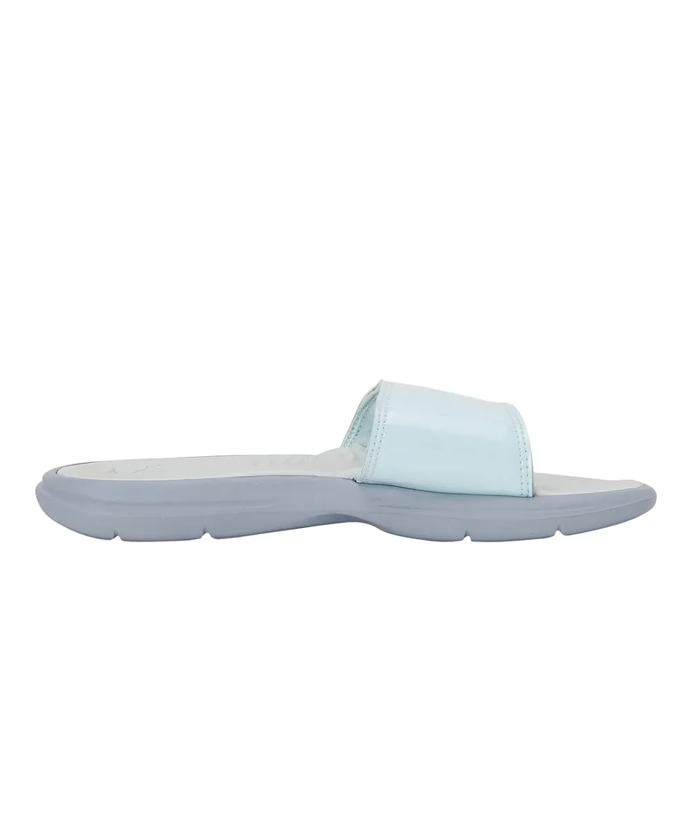 Puma Womens Silvia V4 Platinum Gray-Blue Wash-Evening Sky Slipper - 7 UK (38878101)