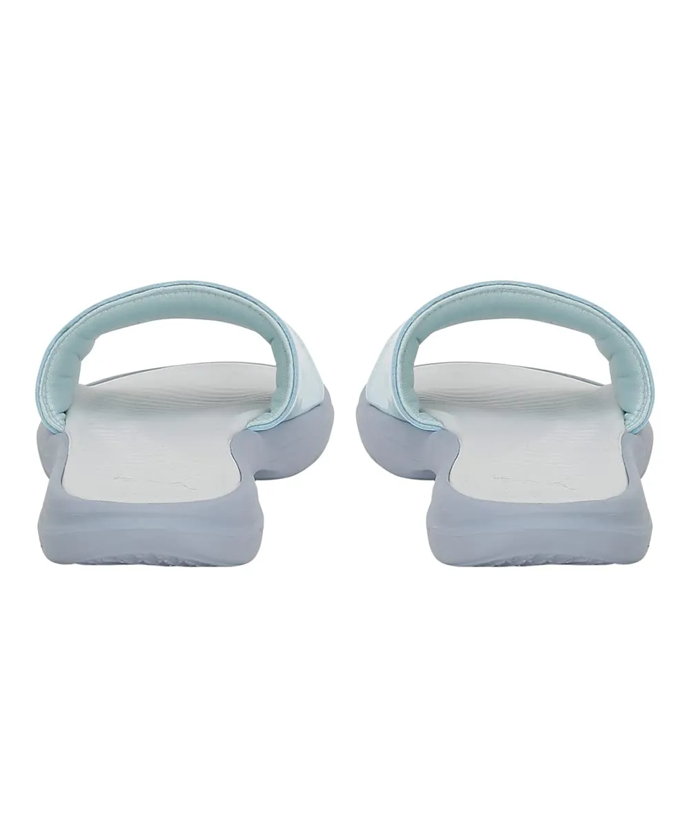 Puma Womens Silvia V4 Platinum Gray-Blue Wash-Evening Sky Slipper - 7 UK (38878101)
