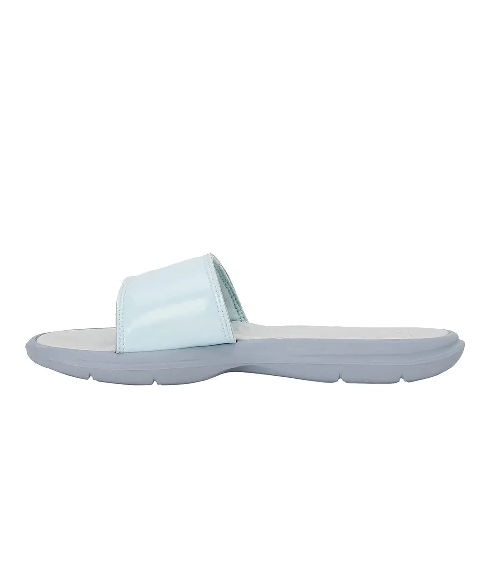 Puma Womens Silvia V4 Platinum Gray-Blue Wash-Evening Sky Slipper - 7 UK (38878101)