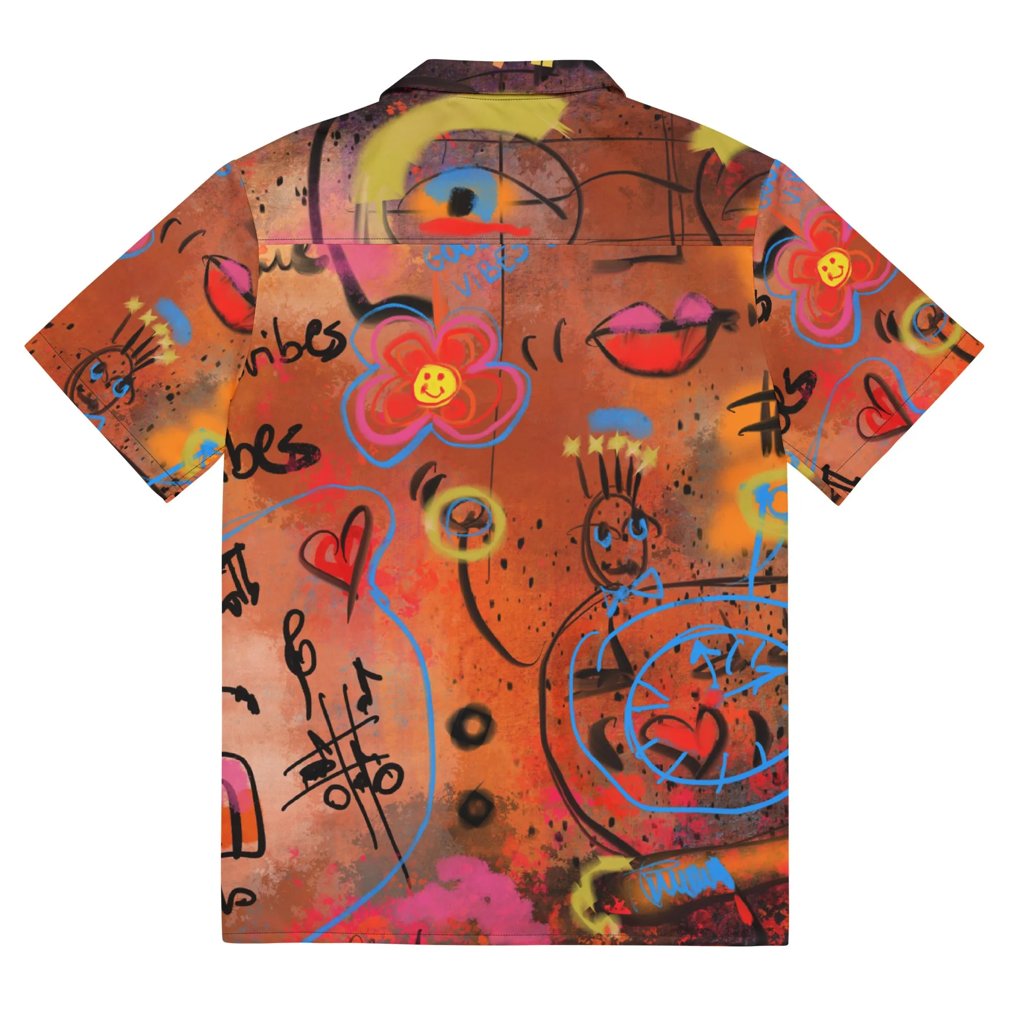 "Good vibes" Unisex button shirt