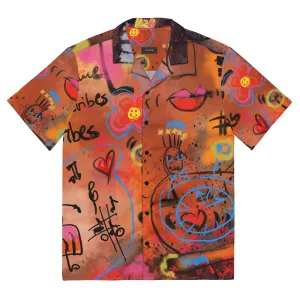 "Good vibes" Unisex button shirt