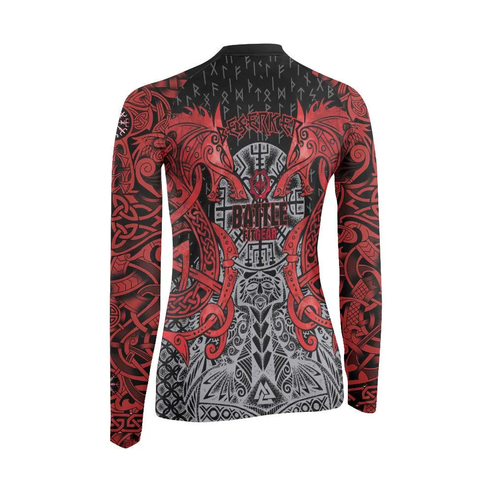 Rage Of Viking Berserker Women's Long Sleeve Rash Guard