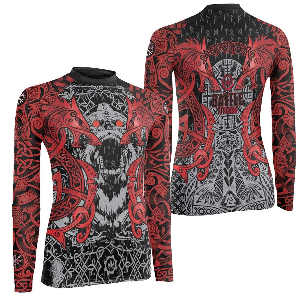 Rage Of Viking Berserker Women's Long Sleeve Rash Guard