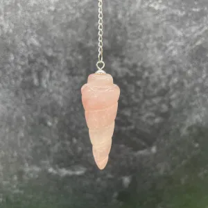 Rose Quartz Spiral Pendulum