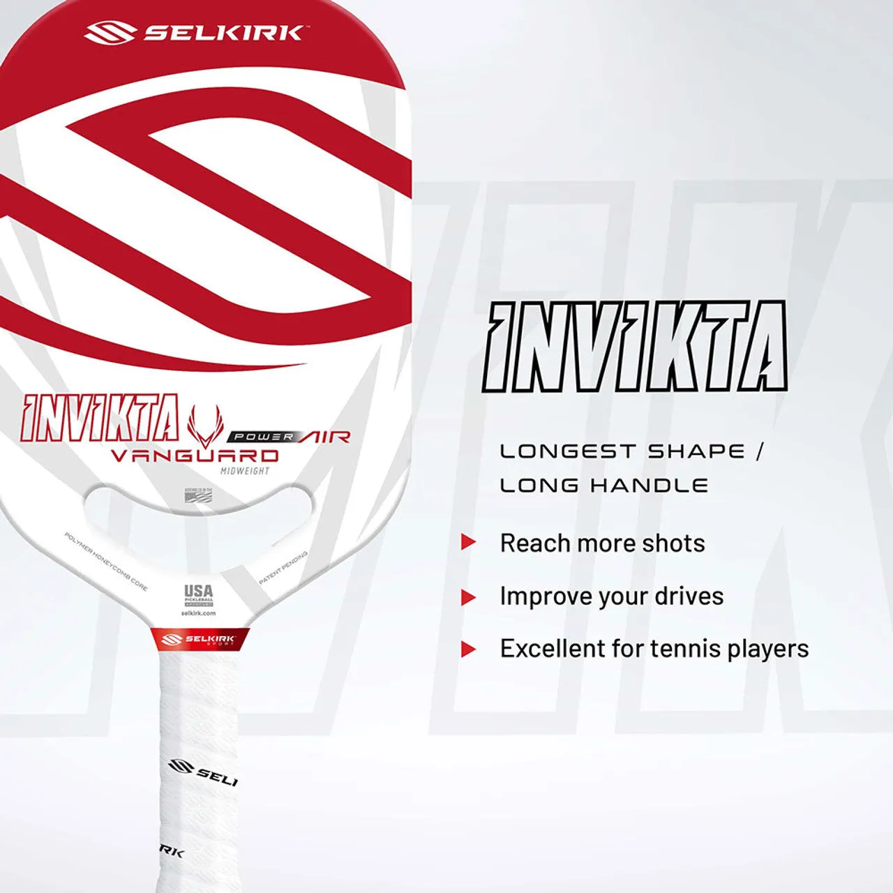 Selkirk VANGUARD Power Air Invikta Pickleball Paddle Black