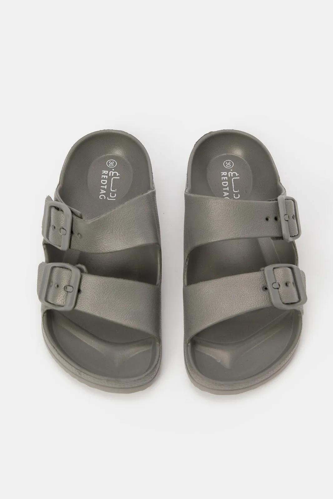 Senior Boys Grey Buckle Slide
