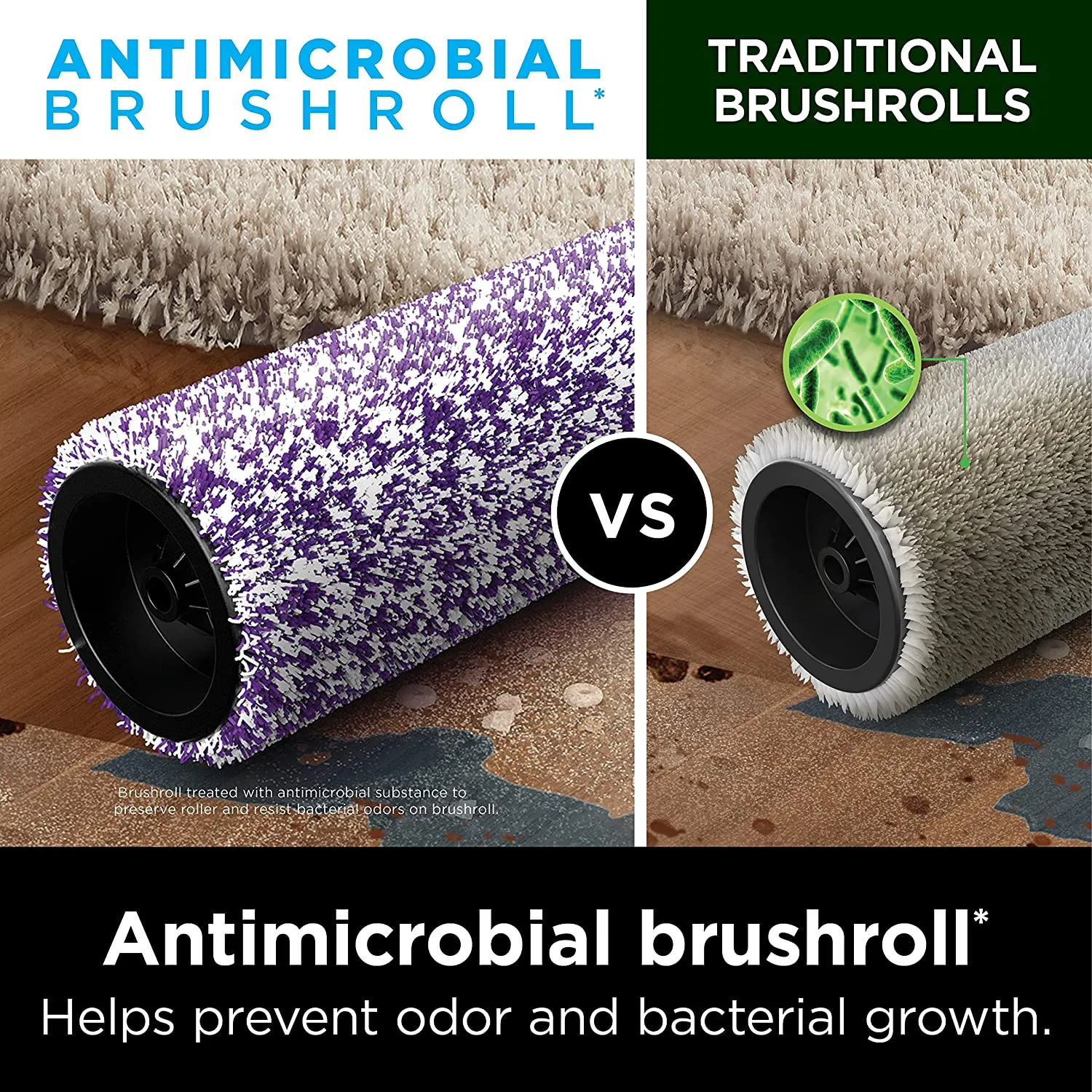 Shark Mop & Self-Cleaning System with 2 Antimicrobial Brushrolls* & 2 Solutions for Multi-Surface Cleaning,
