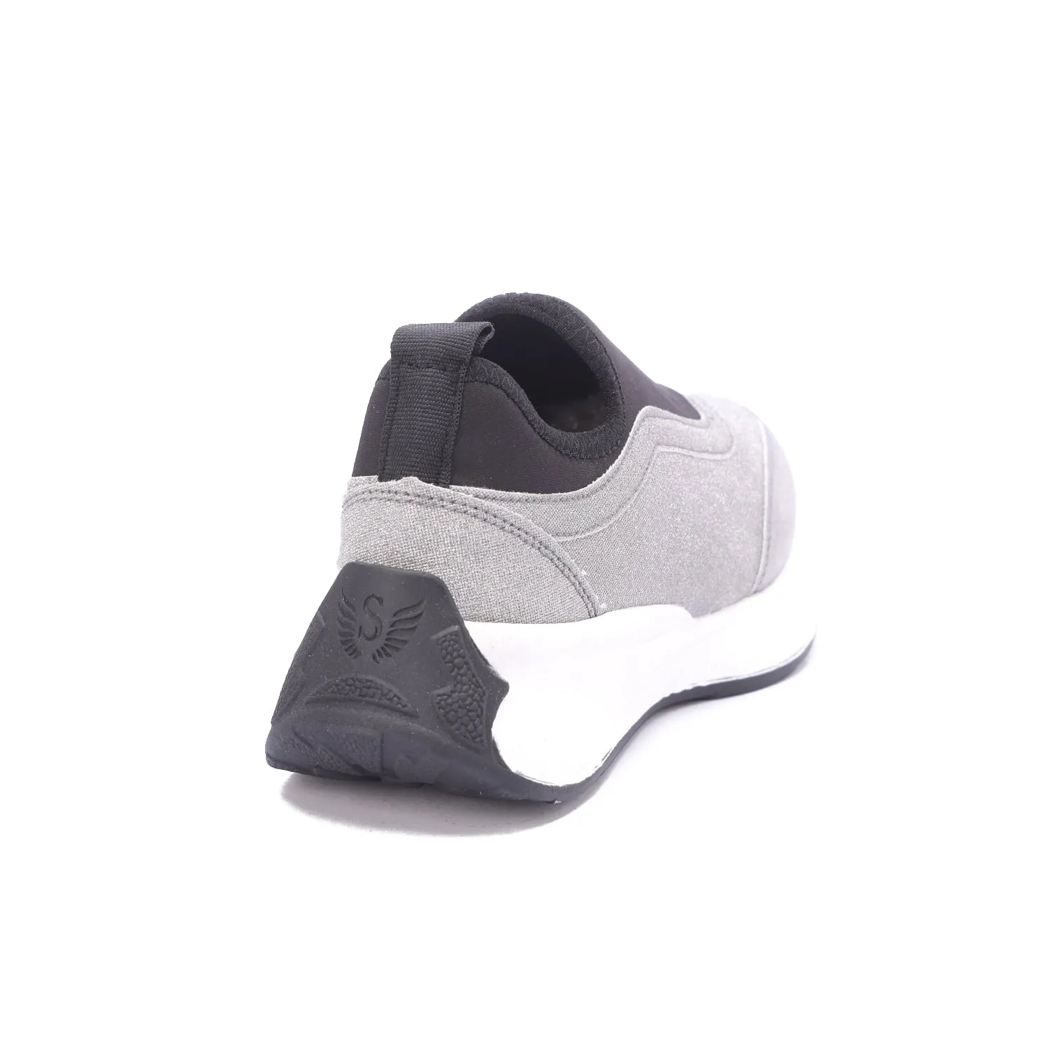Textured Slip-On Thick Sole Shoe-Gray