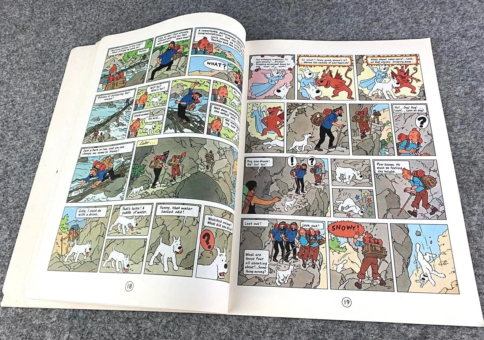 Tintin in Tibet - Tintin Mammoth UK Paperback Edition Book 1990s