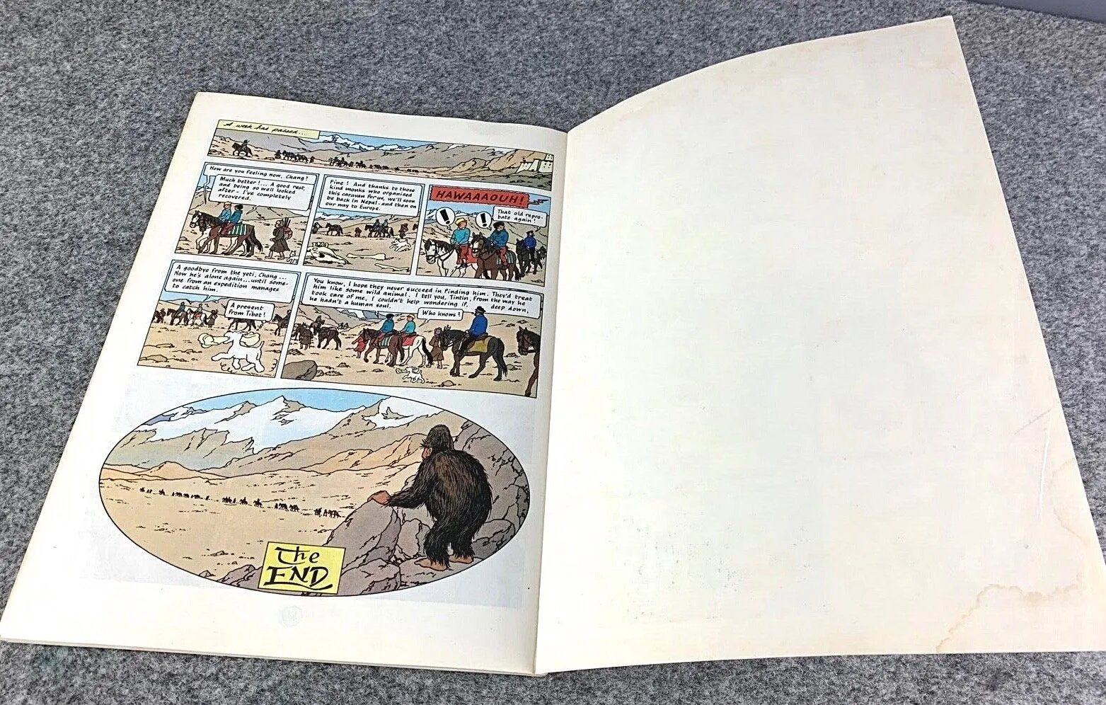Tintin in Tibet - Tintin Mammoth UK Paperback Edition Book 1990s