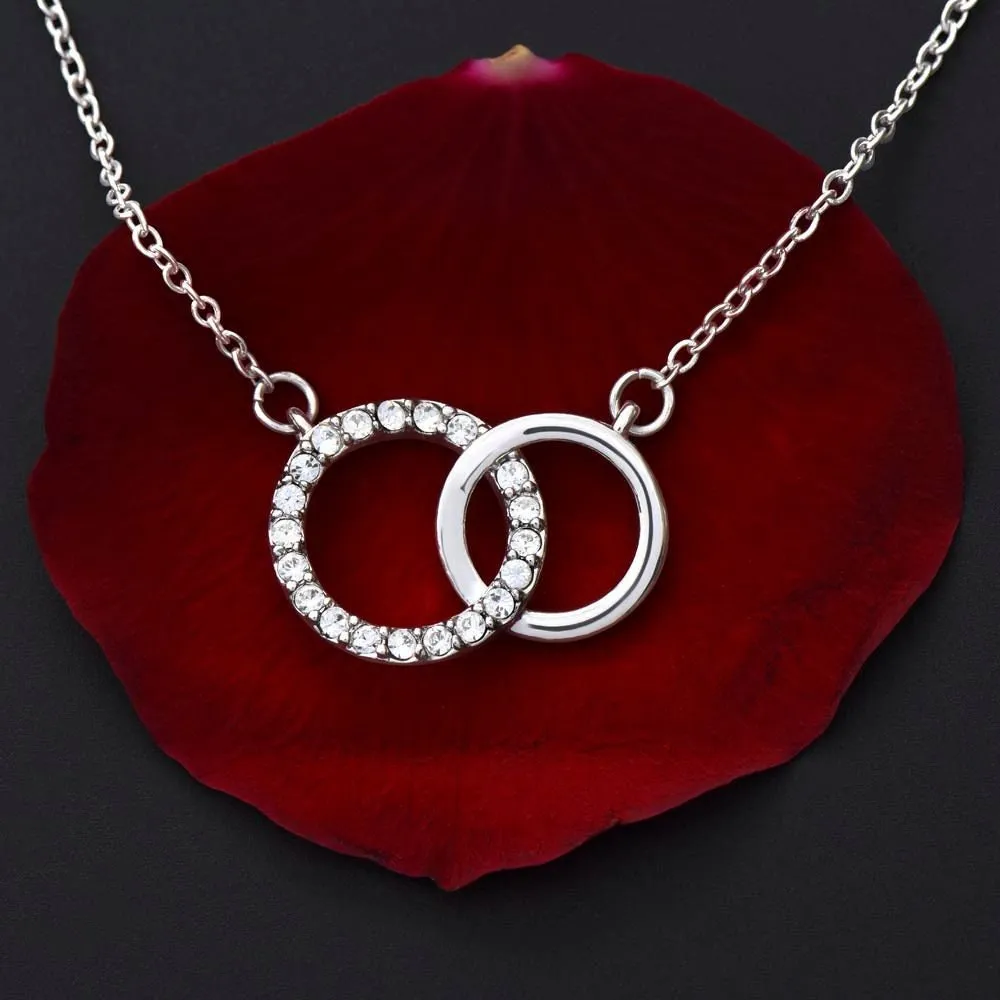 To My Sister I Love You Double Interlocking Circles White Gold, Sister Love Necklace, Sister Gift Necklace
