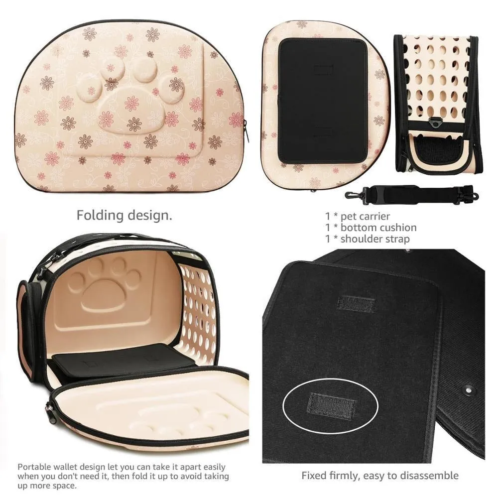 Travel Pet Bag, Carriers Bags, Breathable Folding Small Dog