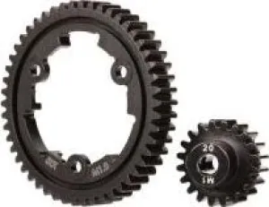 Traxxas HD Steel Wide Face Spur w/ 20T Pinion 5mm Shaft: Mod1 (50T)