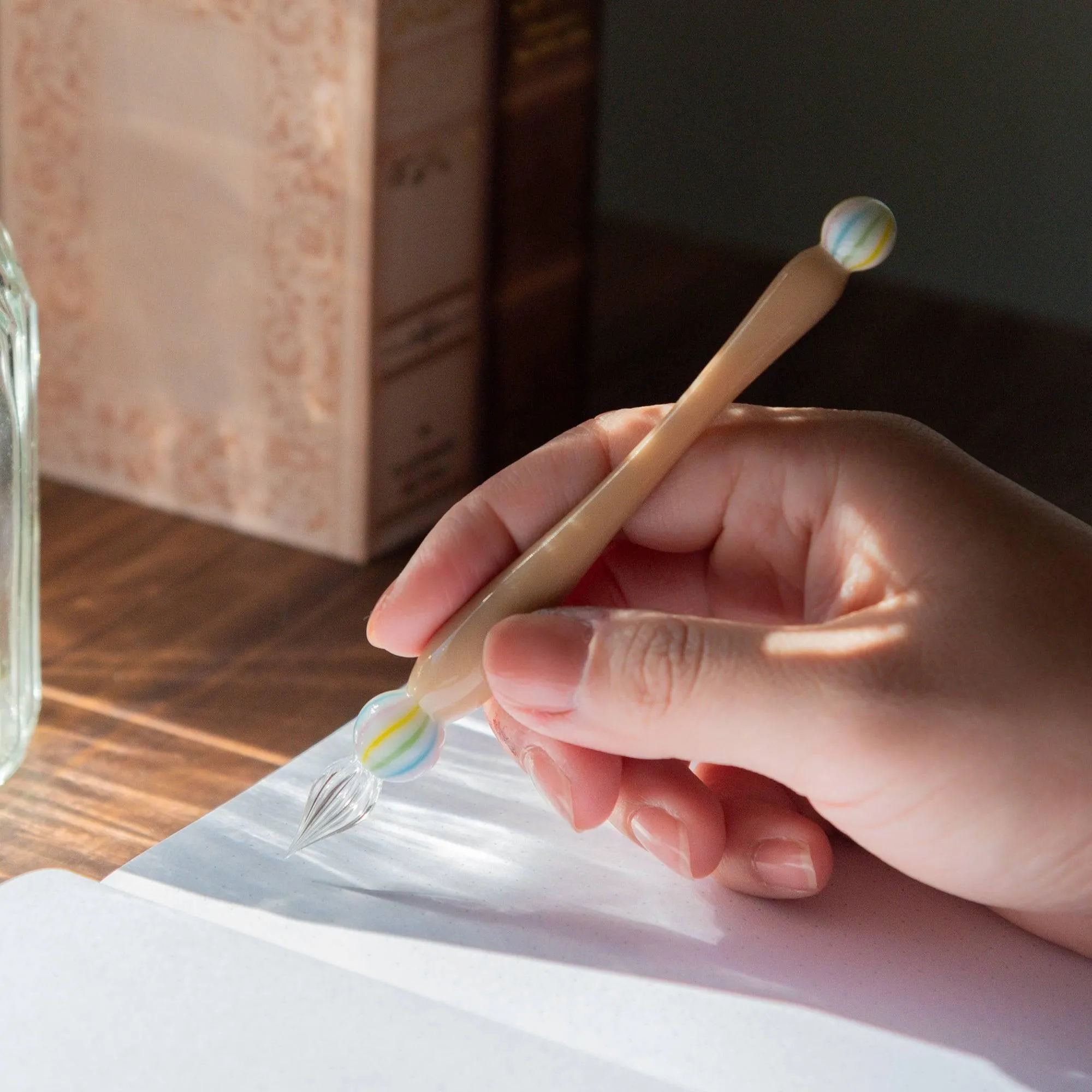 Wagashi Monaka Glass Dip Pen