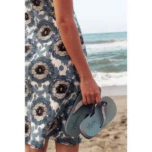 Weird Fish 8 Navy Adila Braided Women's Flip Flop