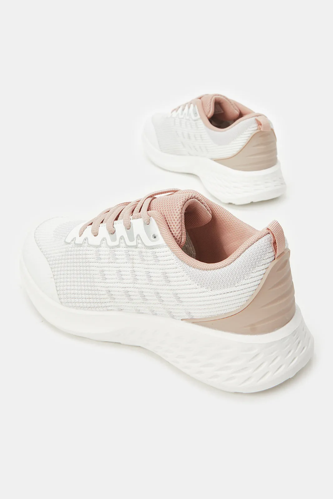 Women Grey Lace Up Trainers
