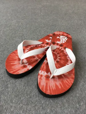WSU Cougar's Youth Tie Dye Flip Flops